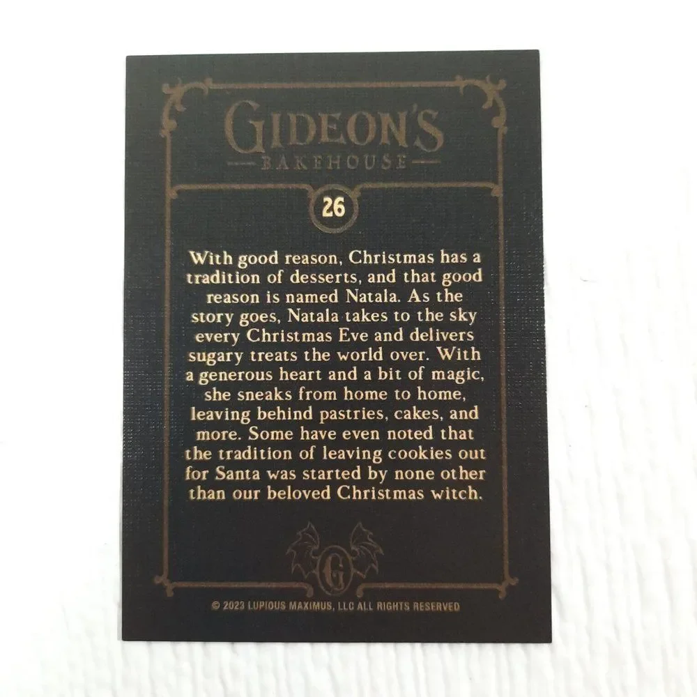Gideon's Bakehouse Natala #26 Trading Card Walt Disney World Springs cookies